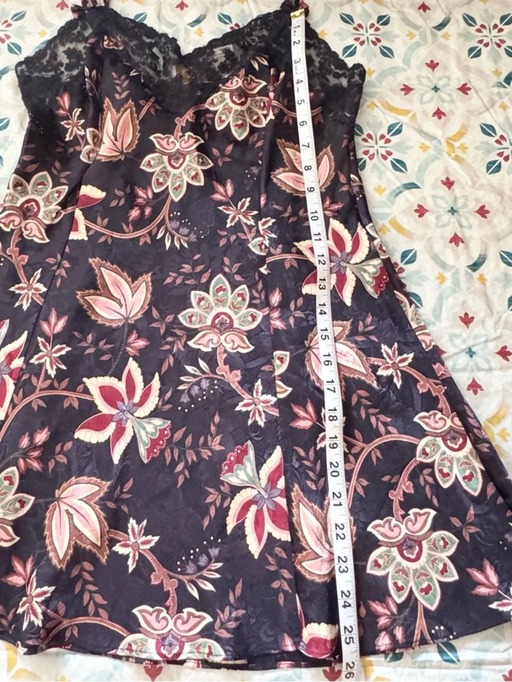 Vintage VS Gold Label Floral Lace Slip Babydoll Dress M